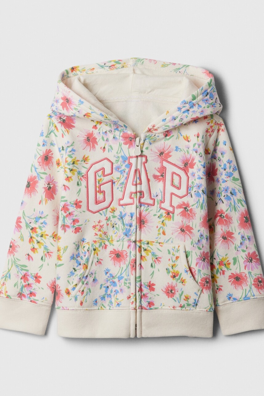 Canguro Con Cierre Logo Gap Bebé Sp Ivory Floral