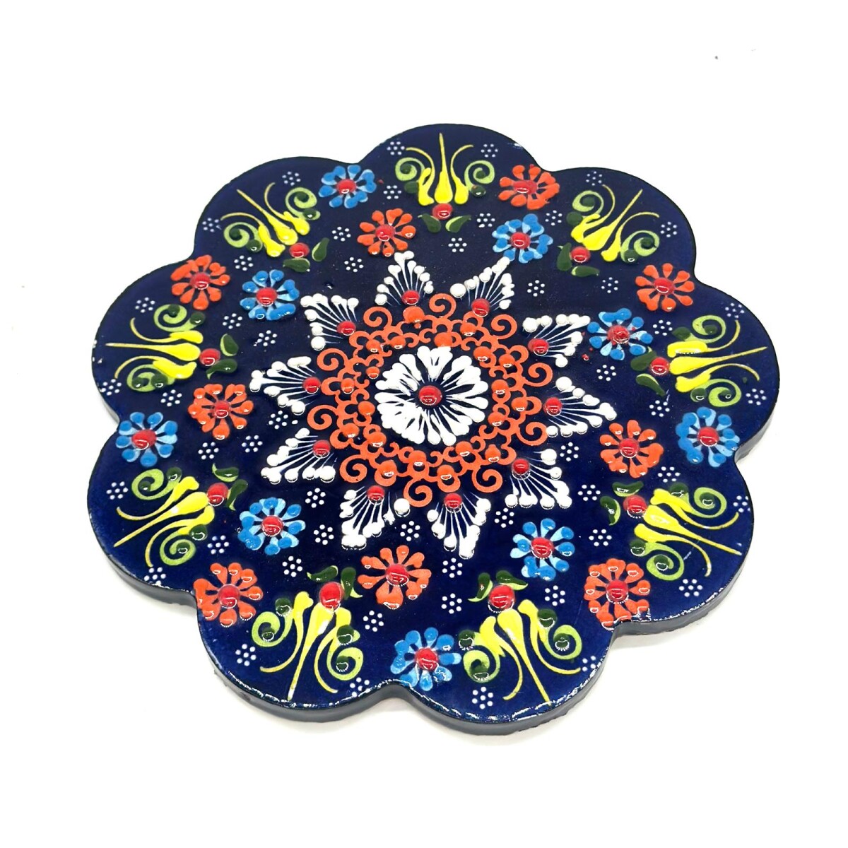 Posafuentes de cerámica - Azul 