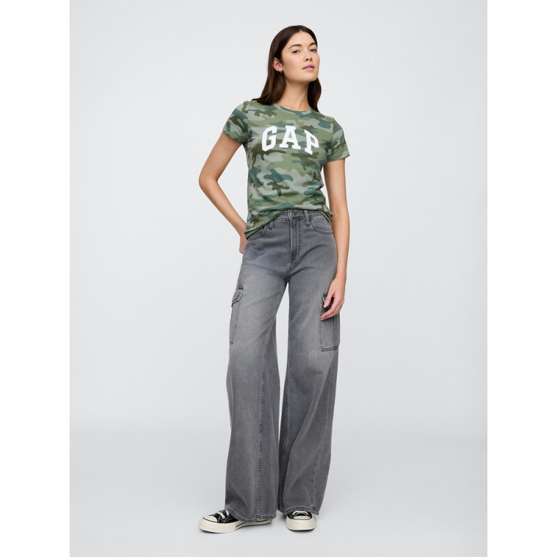 V-GAP SS CLSC TEE GREEN CAMO