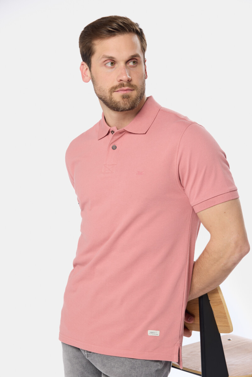 REMERA POLO PIQUE LISA - Coral 
