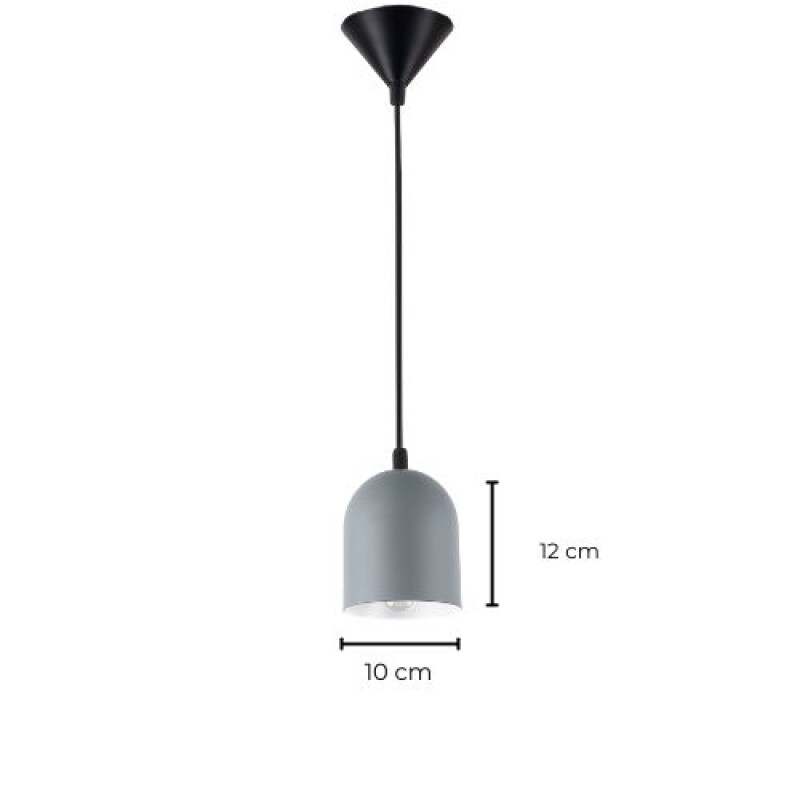 LUMINARIA COLGANTE DALU 10 Luminaria Colgante Dalu Gris ø 10 cm