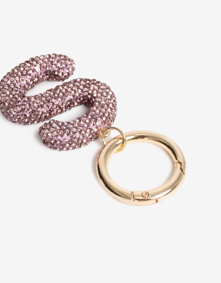 Llavero Strass Llavero Letra "s" De Strass - Violeta Lila