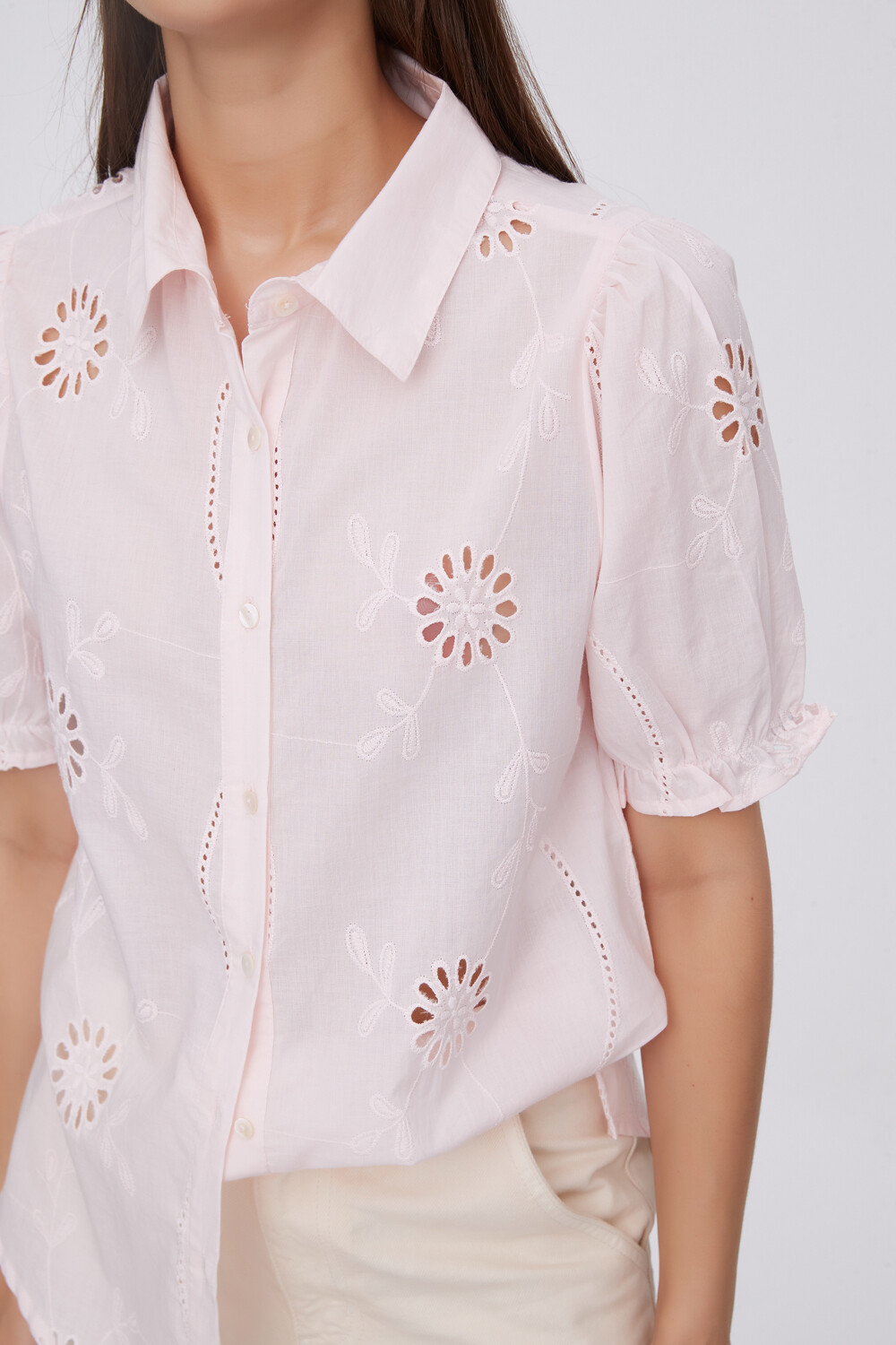 Camisa Leonidas Rosa Claro