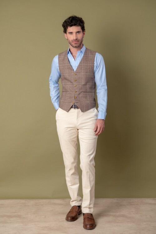Pantalon Corduroy slim Hielo