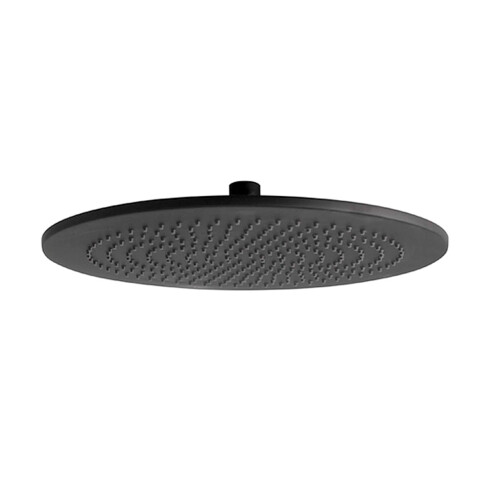 GRIFERIA ROSETA DUCHA NEGRO MATE RONDO 30 CM BAÑO NEGRO