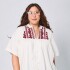Camisa Yanina Blanco/Bordo