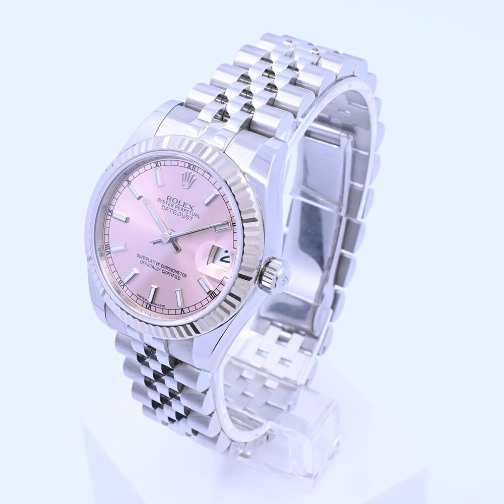 Rolex Datejust 178274 mediano 31 mm bisel oro 18k blanco, año 2019 con caja y papeles. Rolex Datejust 178274 mediano 31 mm bisel oro 18k blanco, año 2019 con caja y papeles.