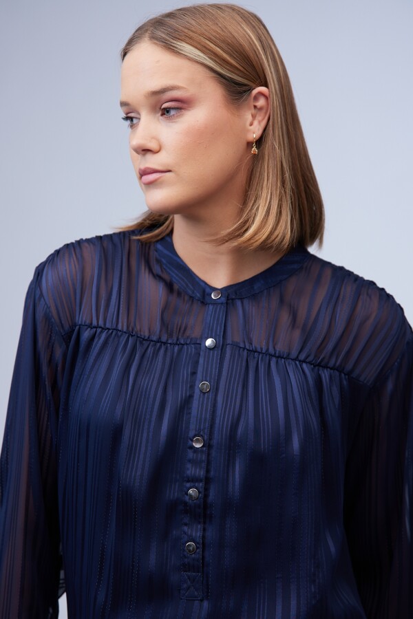 Blusa Chiffon AZUL