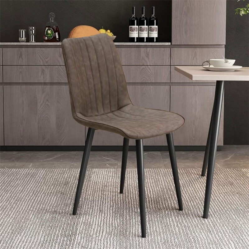 SILLA VOLGA PU/METAL MARRON/NEGRO SILLA VOLGA PU/METAL MARRON/NEGRO