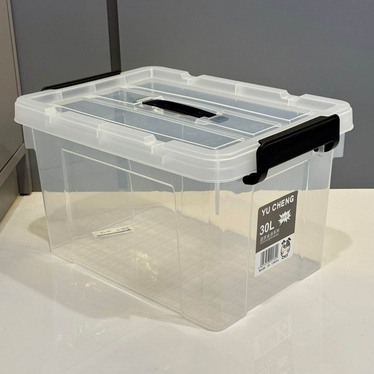 Caja de Almacenamiento Transparente 30L / 40cm x 30cm x 23cm 