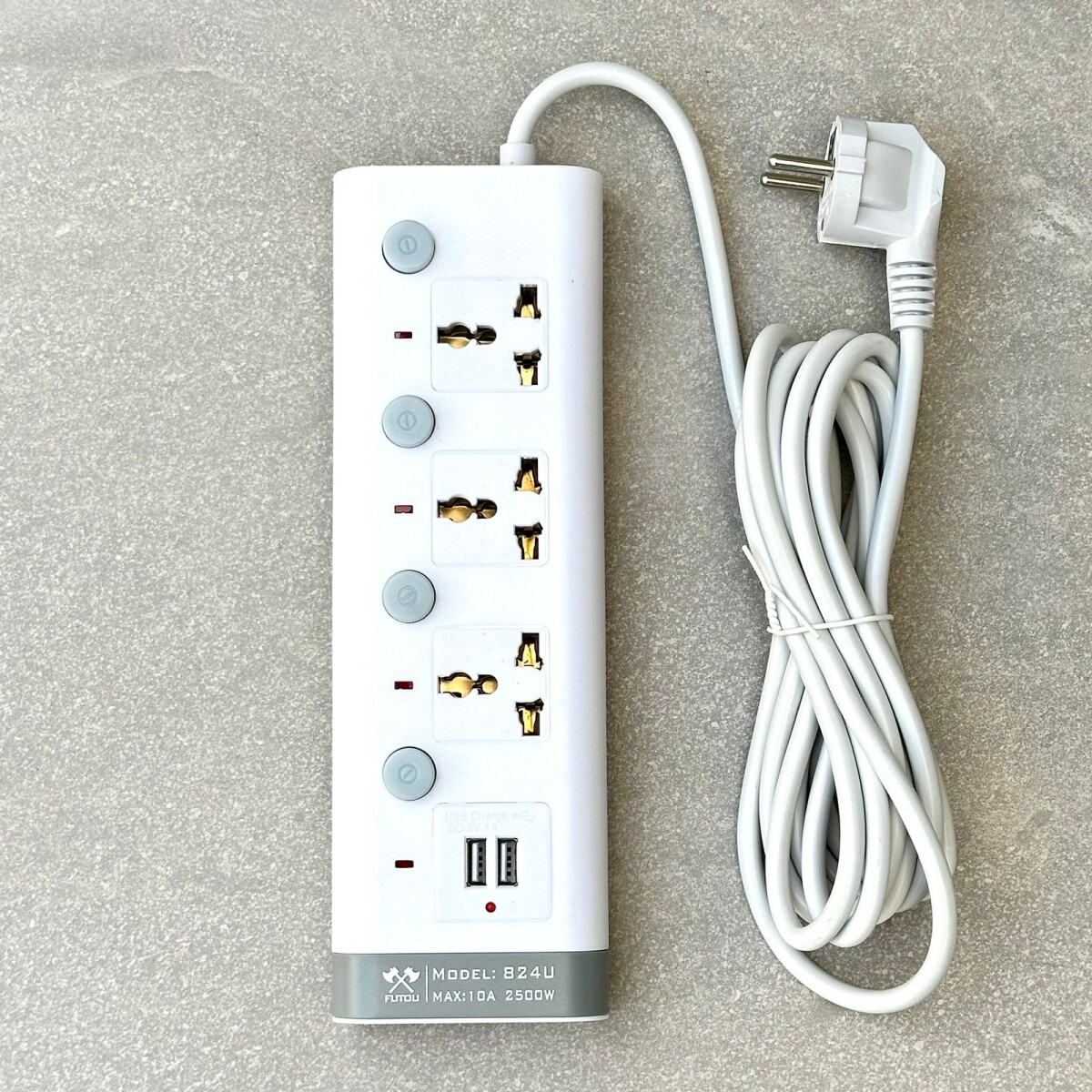 Alargue Universal (3 Tomas y 3 USB) 