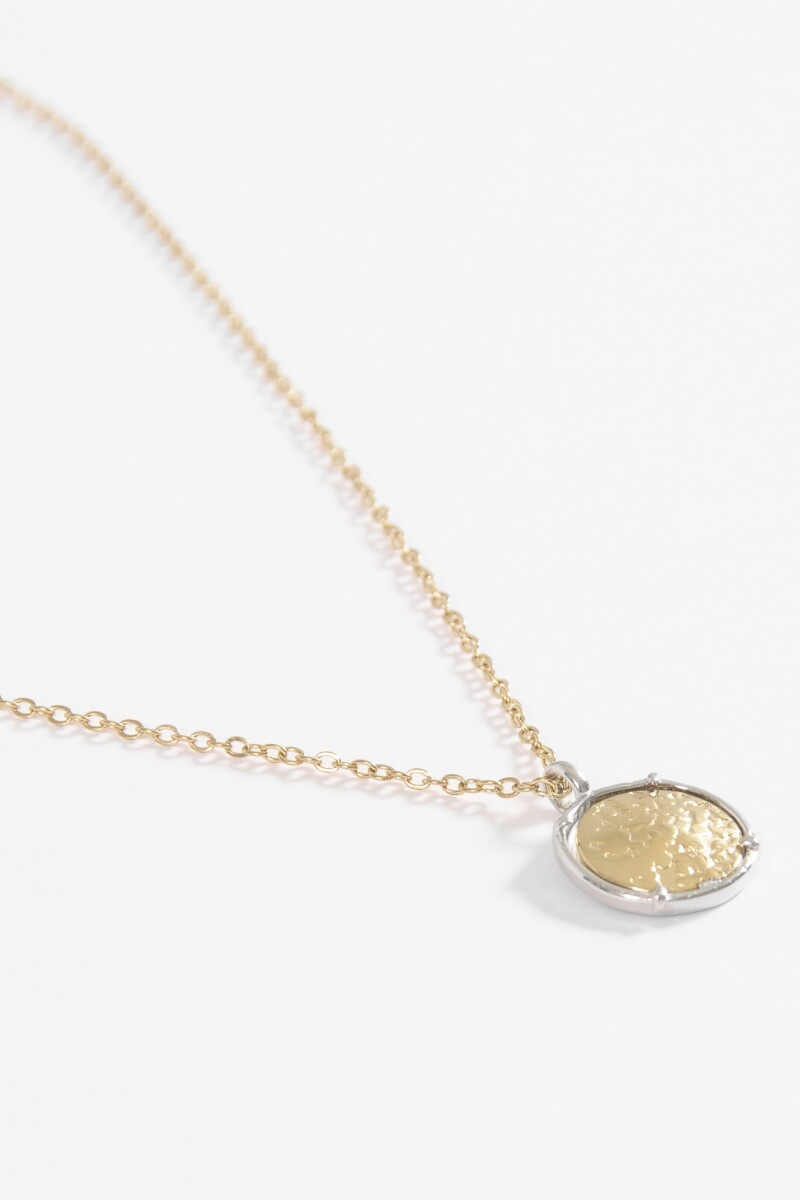 Collar cadena dije medalla dorado