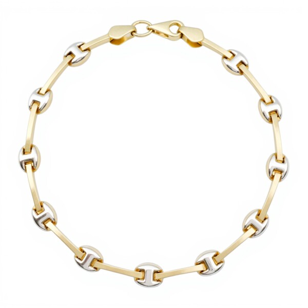 Pulsera Baguette Bicolor -Oro bajo-Sin Piedra-PU8050 sinpiedra