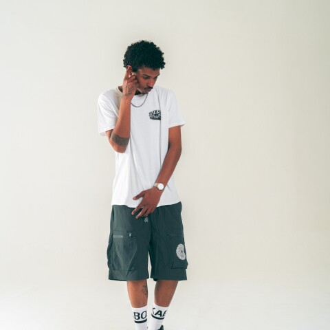 bermuda nylon logo caligrafia