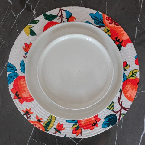 Individual redondo Flores Individual redondo Flores