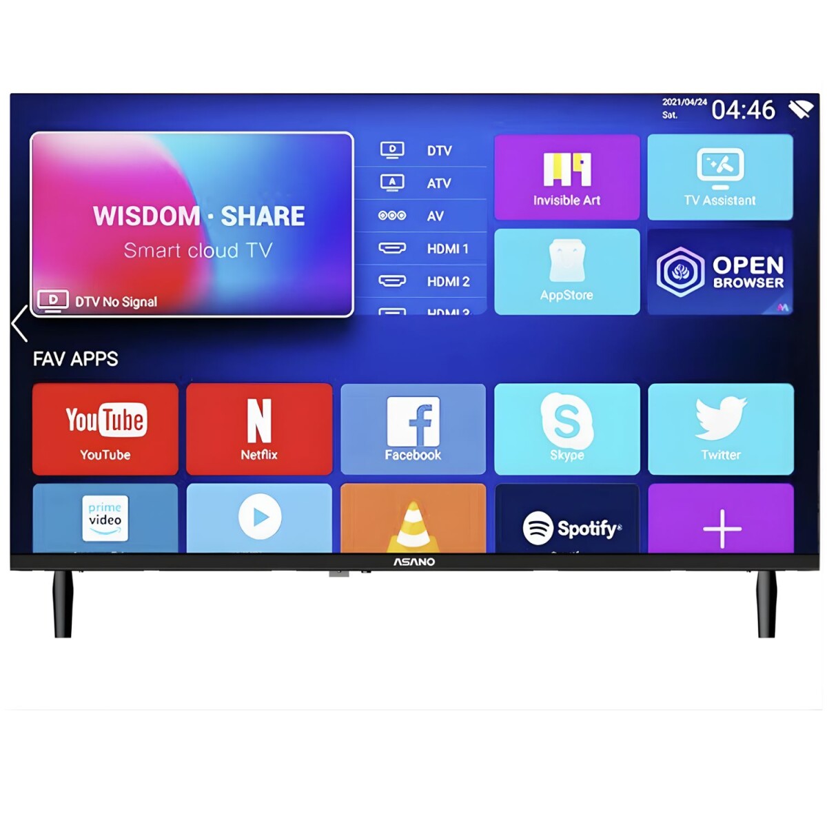 TV LED Asano 32'' HD sin bordes SMART 