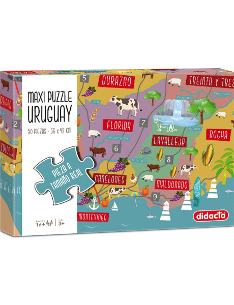 Puzzle Didacta mapa de Uruguay 50 piezas Puzzle Didacta mapa de Uruguay 50 piezas