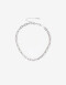 Collares Cortos Metal Collar Corto Eslabon Metálico. - Plateado Rodio