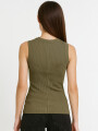 Musculosa Tulia Verde Oliva Oscuro