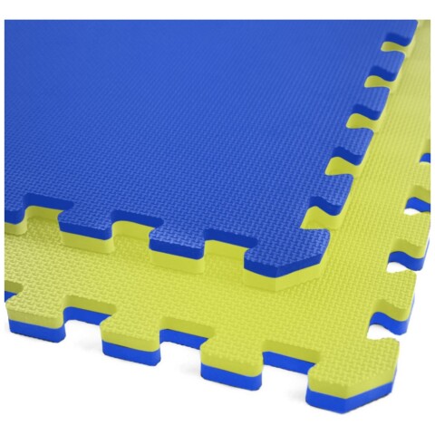 Piso Tatami Goma Eva Encastrable 1x1m 2cm Yoga Pesa Mancuer Color Variante AZULAMARILLO