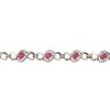 Pulsera Cruzada-Plata 925-Piedra Rubí y zirconia-PU3480 conpiedra