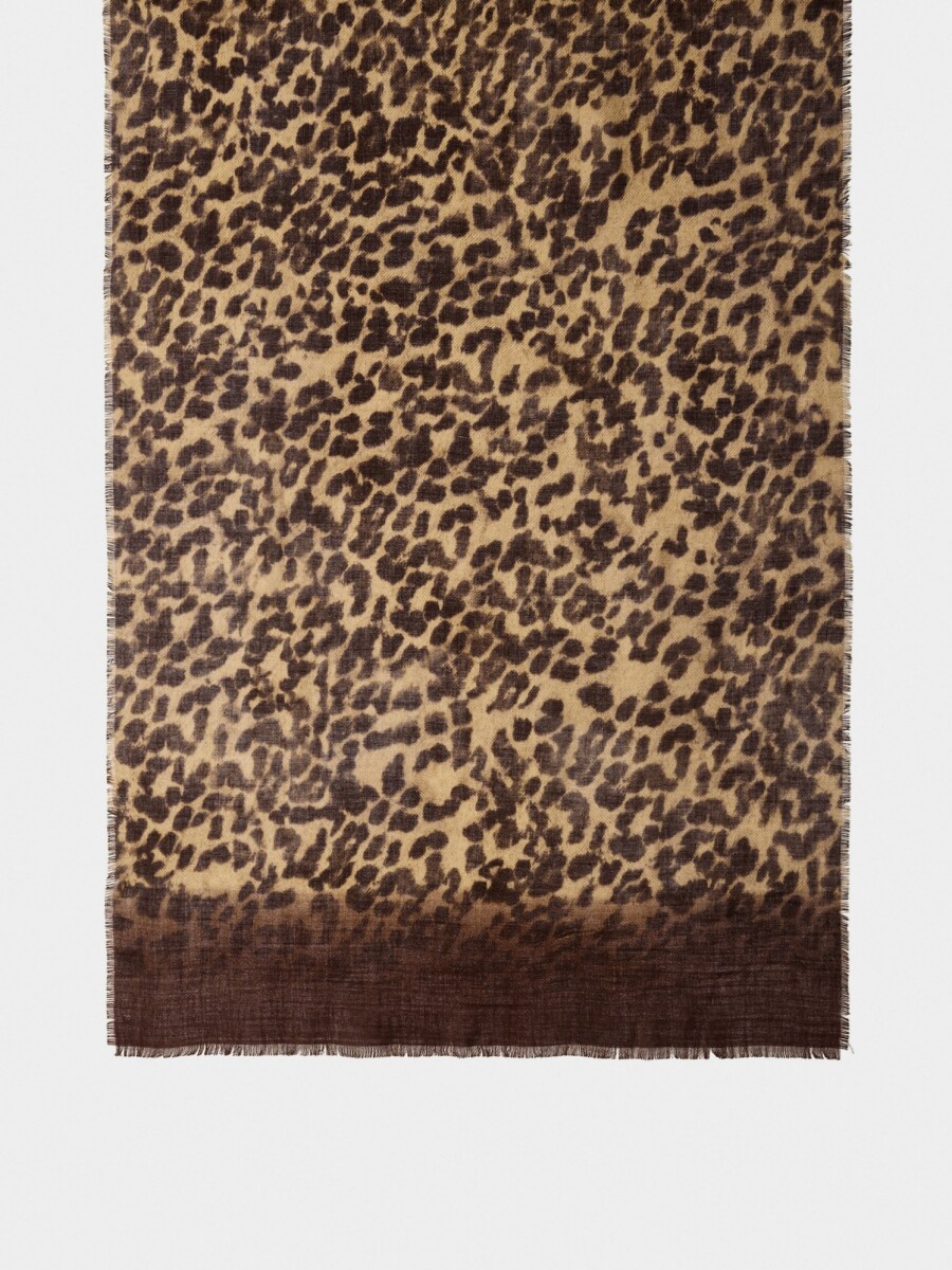 Pañuelo Estampado Animal beige