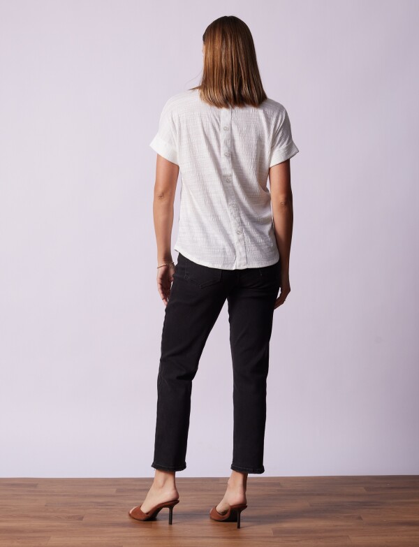 Remera Botones CRUDO