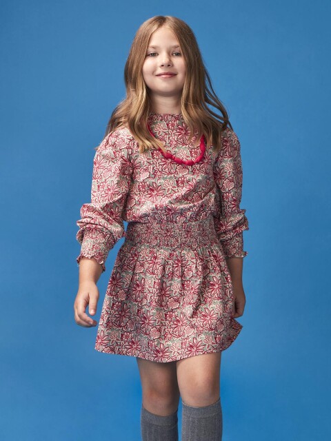 Vestido Flor India Verde Oscuro