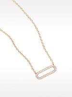 Collar Corto Con Circonitas dorado