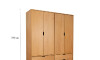 Ropero - 4 Puertas - 4 Cajones - Línea Nórdica Roble
