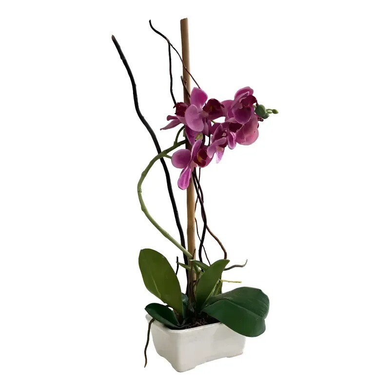 Orquidea artificial rosa en maceta - PRODUCTO CON DETALLES Orquidea artificial rosa en maceta - PRODUCTO CON DETALLES