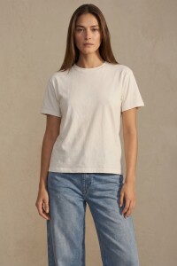 Remera Algodón Lavado Nacar