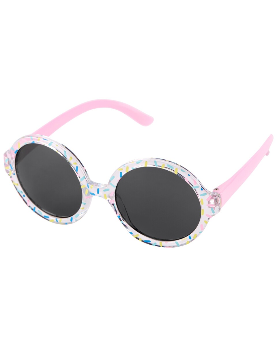 Lentes de sol redondos, protección 100% UVA-UVB diseño confetti 