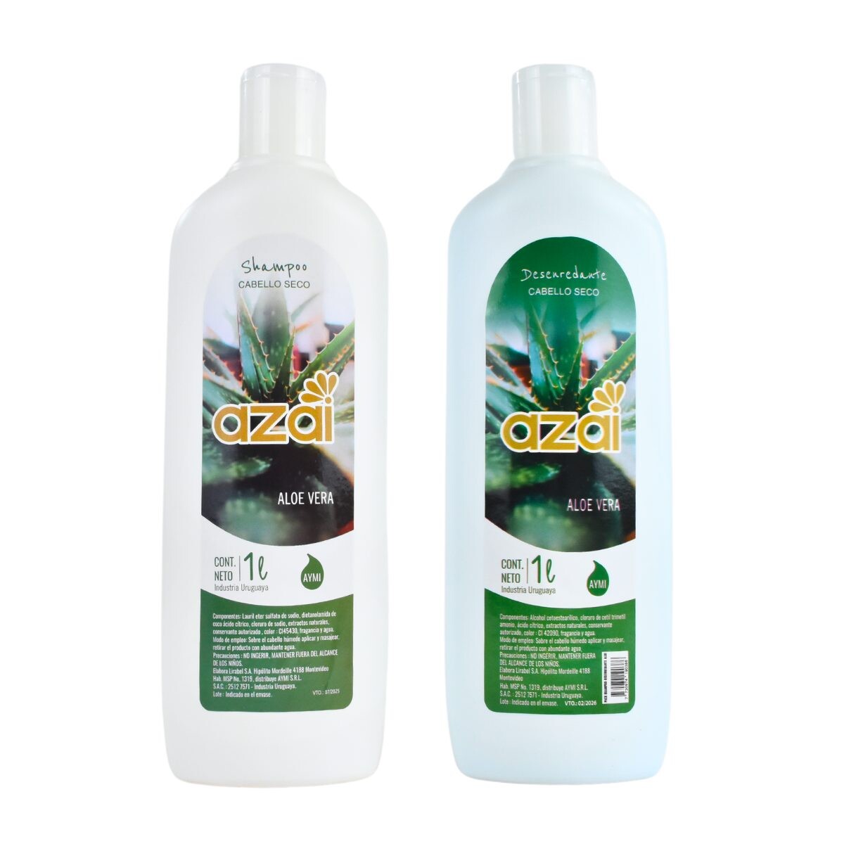 PACK SHAMPOO + ACONDICIONADOR AZAI 1 LT ALOE VERA 