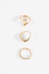 Set de anillos wavy dorado