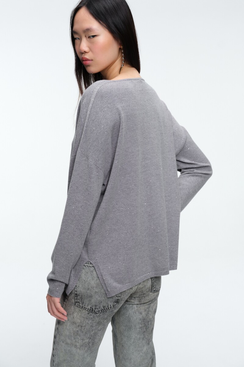 SWEATER V Gris