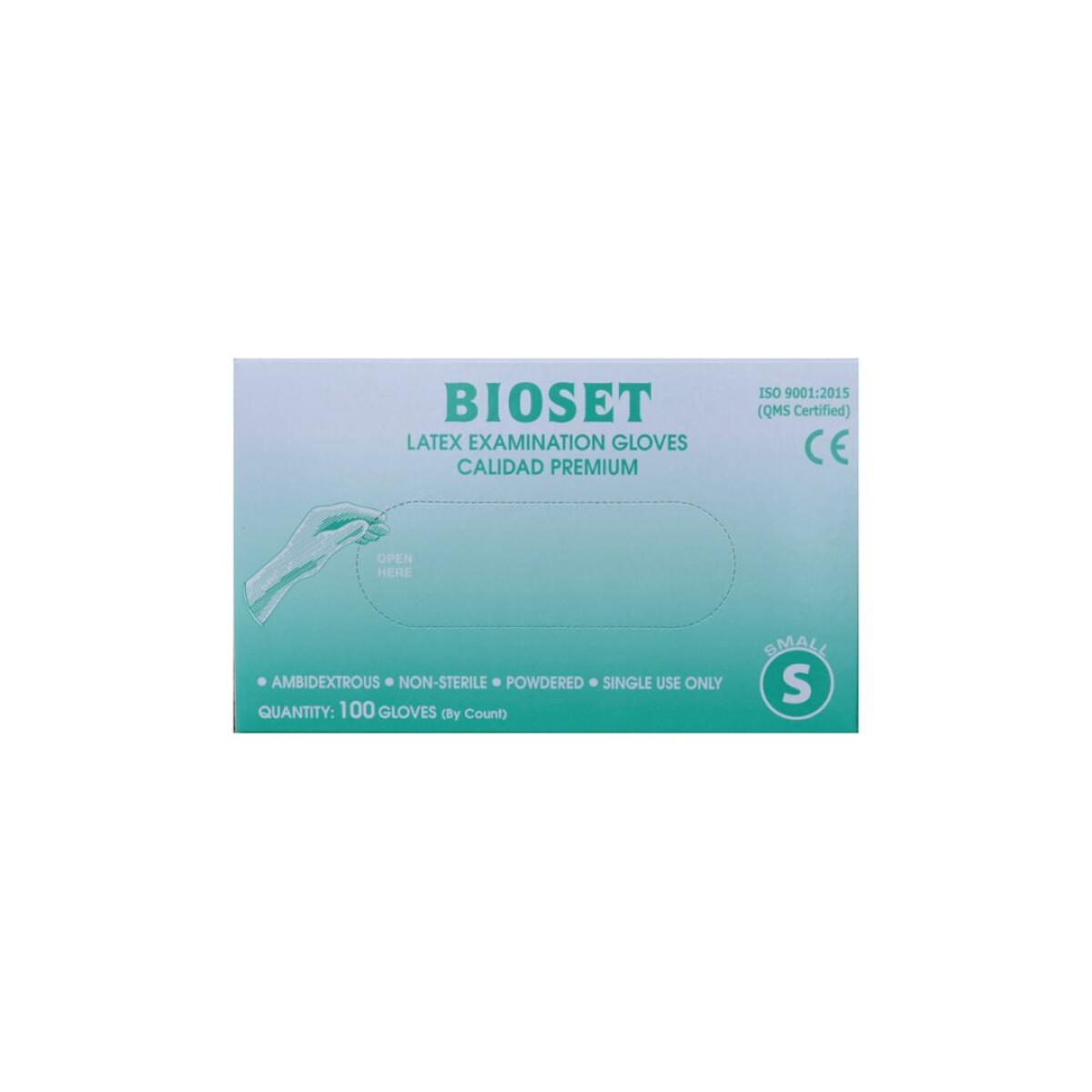 Guantes de Látex Bioset - Caja x 100 unidades 