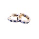 Aros oro 18k zafiros carré y brillantes Aros oro 18k zafiros carré y brillantes