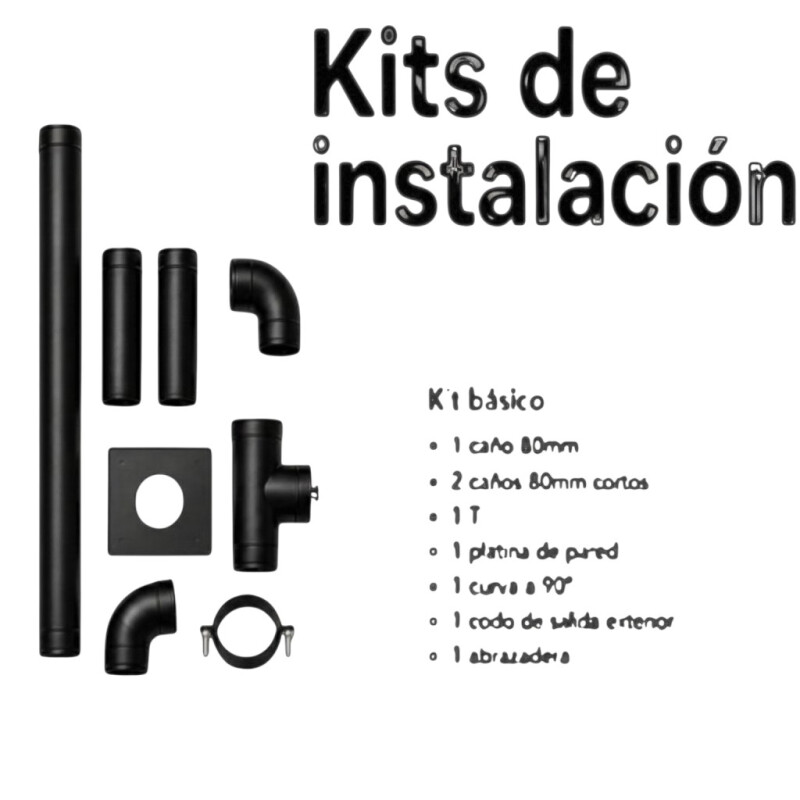 Calefactor Selma a pellet WiFi - con Kit de techo 10kW Blanco