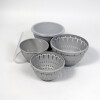 SET BOWL PLAST GRIS 21X16CM 4PZAS Unica