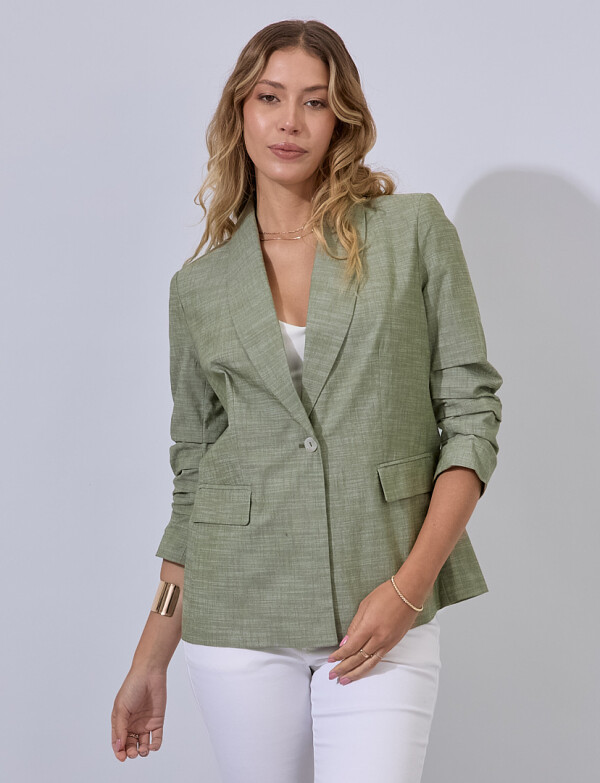 Blazer Manga Frunces VERDE