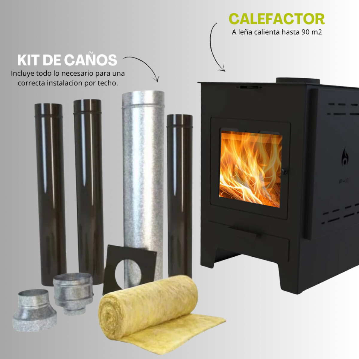 Calefactor Tromen P 11000 Con Kit de techo 