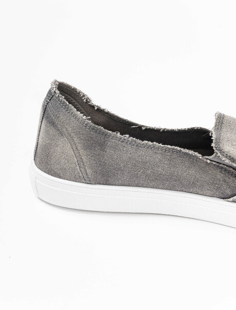 Zapatilla denim gris gastado