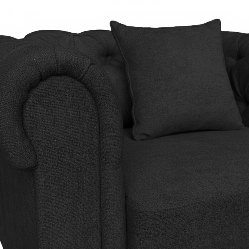 SOFÁ SILLÓN 1 CUERPO - CON ALMOHADÓN negro