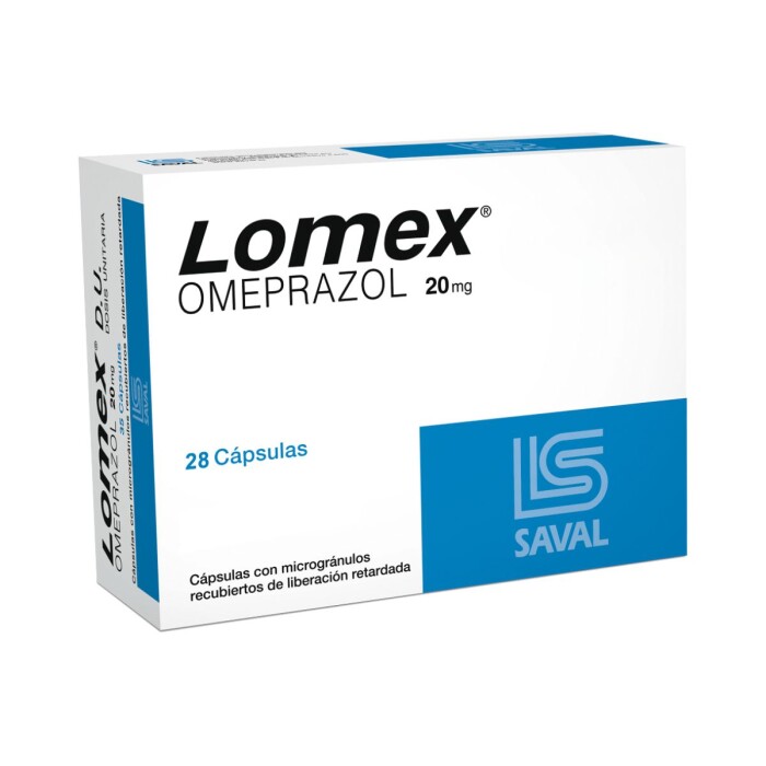 LOMEX 20 MG CJ X 28 CAPS. única