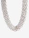 Collares Cortos Metal Collar Corto Cadena Pesada - Plateado Plata Cepillada Mate