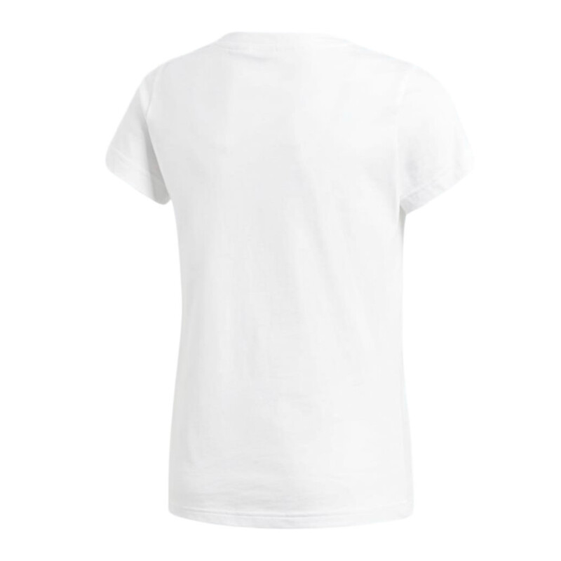 Remera Infantil Adidas Essentials Performance Logo Blanco - Púrpura