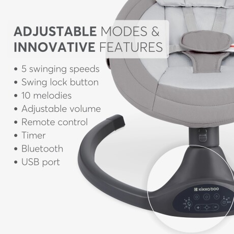 Mecedora electrica musical Codie Gris