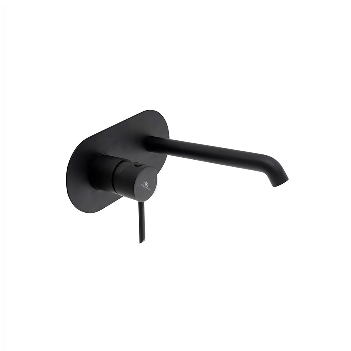 Griferia Lavatorio De Pared Negro Mate Linea Round 