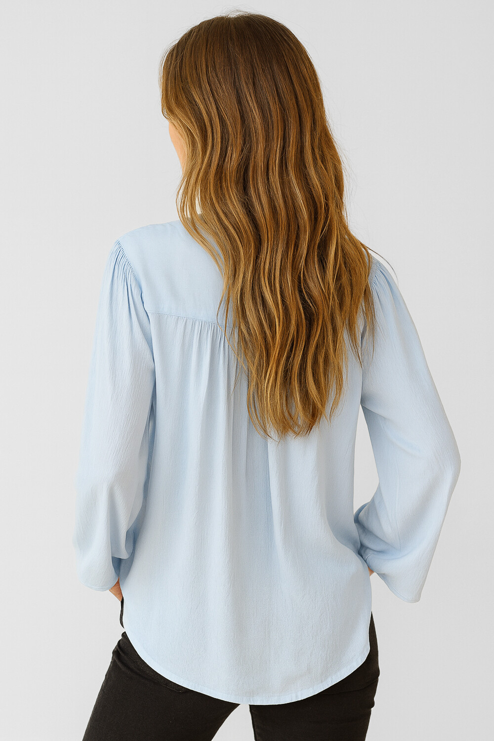 Blusa Bursas Celeste Claro